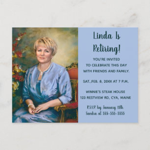 Invitation de la partie de retrait photo modifiabl