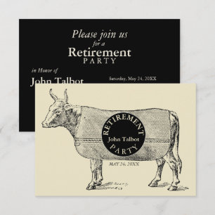 Invitation de la partie de retraite à couverture d