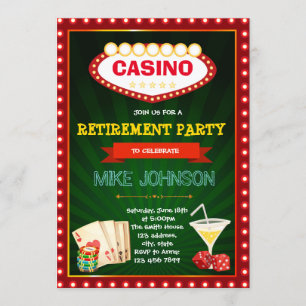 Invitation de la partie de retraite Casino