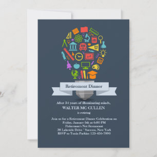 Invitation de la partie de retraite de la lampe de