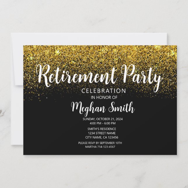 Invitation de la partie de retraite de la Parties  (Devant)
