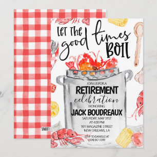 Invitation de la partie de retraite de l'écrevisse