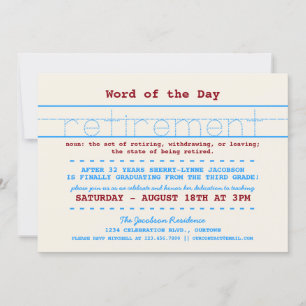 Invitation de la partie de retraite de l'enseignan