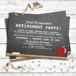 Invitation de la partie de retraite de l'enseignan<br><div class="desc">Invitations amusantes pour la retraite des enseignants,  vous pouvez vous customiser pour votre fête à venir.</div>