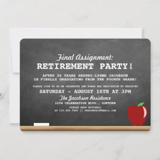 Invitation de la partie de retraite de l'enseignan