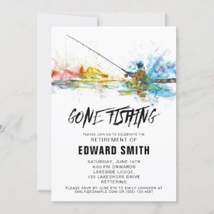 Invitation de la partie de retraite de pêche