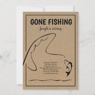 Invitation de la partie de retraite de pêche perso
