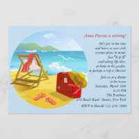 Invitation de la partie de retraite de plage