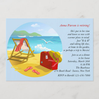 Invitation de la partie de retraite de plage