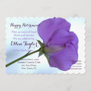 Invitation de la partie de retraite de purple Swee