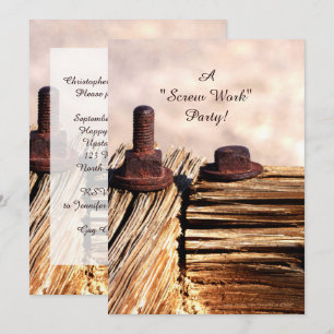 Invitation de la partie de retraite, drôle, travai