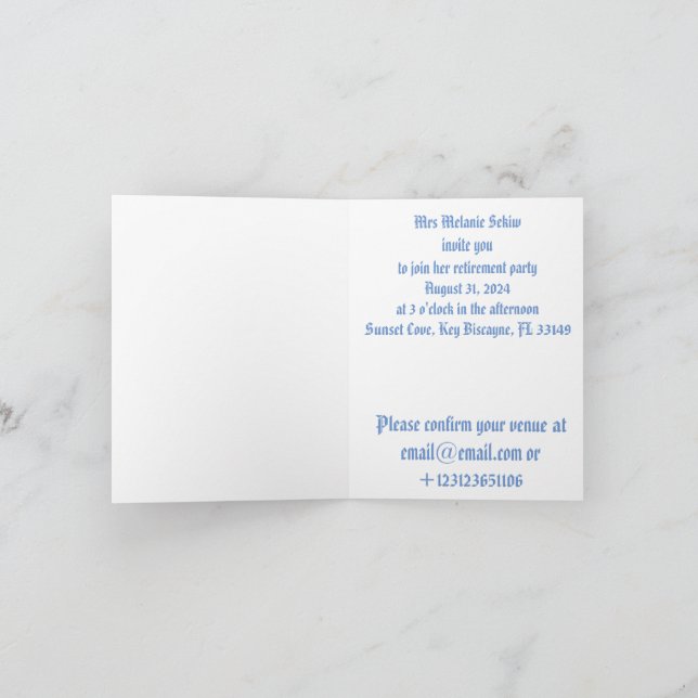 invitation de la partie de retraite ginger cat som (Intérieur)