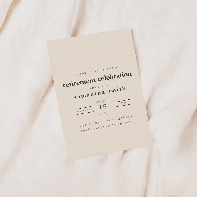 Invitation de la partie de retraite moderne simple (Créateur téléchargé)