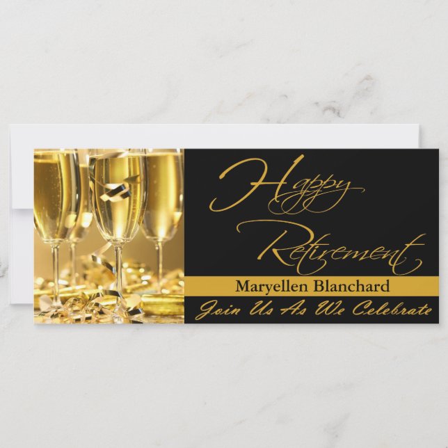 Invitation de la partie de retraite personnalisée (Devant)