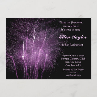 Invitation de la partie de retraite Purple Firewor