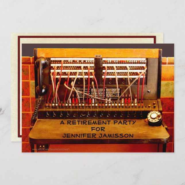 Invitation de la partie de retraite, tableau de bo (Devant / Derrière)