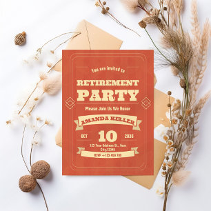 Invitation de la partie de retraite vintage