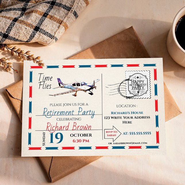Invitation de la partie de retraite vintage - Avio (Créateur téléchargé)
