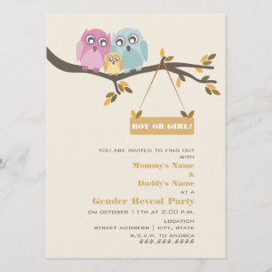 Invitation de la partie de révélation de genre des