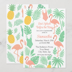 Invitation de la partie de splash Dernier Tropical