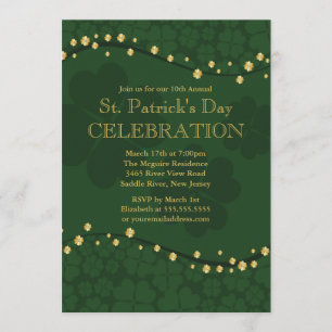 Invitation de la partie de St Patrick élégant de