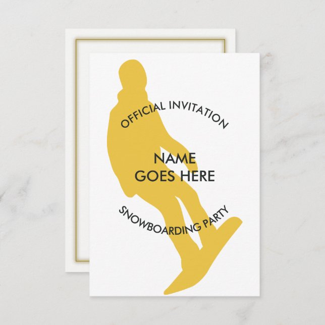 Invitation de la partie de surf sur mesure (Devant / Derrière)