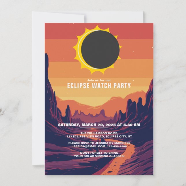 Invitation de la partie de surveillance Eclipse so (Devant)