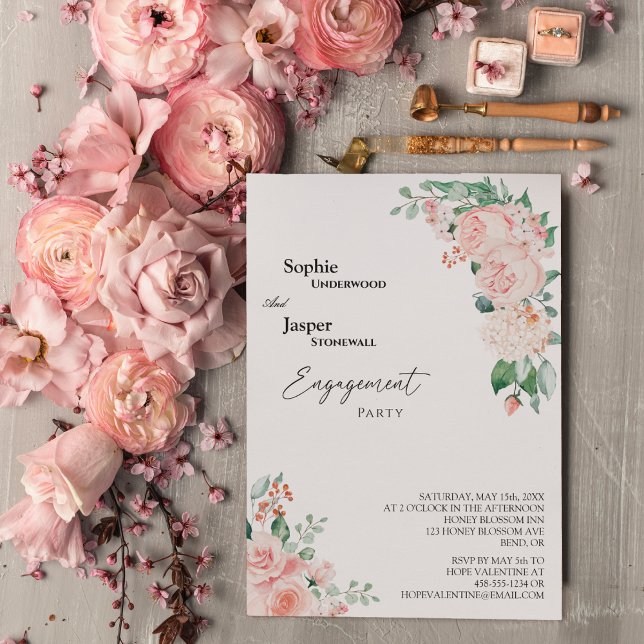 Invitation de la partie d'engagement blanc flush F (Créateur téléchargé)