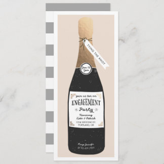 Invitation de la partie d'engagement Bubbly