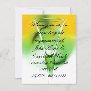Invitation de la partie d'engagement colorée