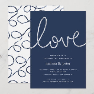 Invitation de la partie d'engagement d'amour noué