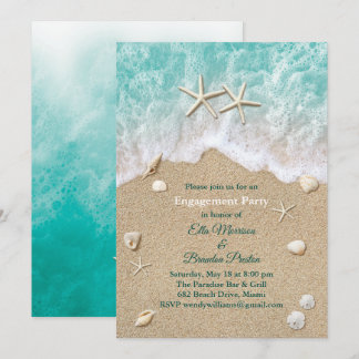 Invitation de la partie d'engagement de Beach Wave