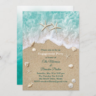 Invitation de la partie d'engagement de Beach Wave