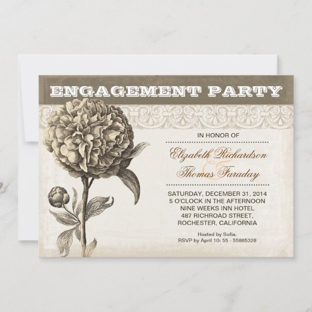 invitation de la partie d'engagement de dessin de  (Devant)