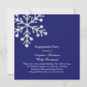 Invitation de la partie d'engagement de flocon de