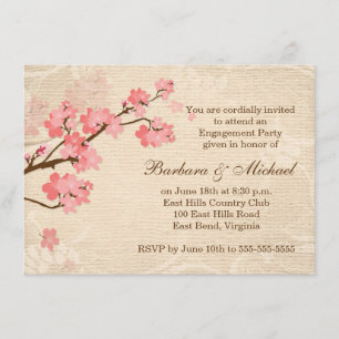 Invitation de la partie d'engagement de la fleur d
