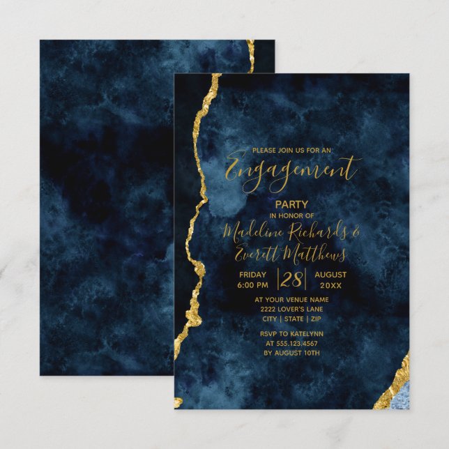 Invitation de la partie d'engagement de la Marine  (Devant / Derrière)