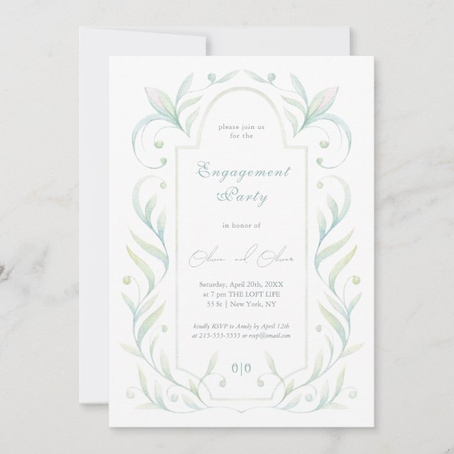 Invitation de la partie d'engagement des Feuilles  (Devant)