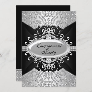 Invitation de la partie d'engagement Diamond Black