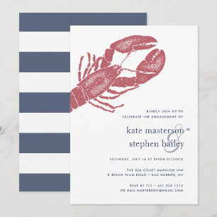 Invitation de la partie d'engagement du homard nau