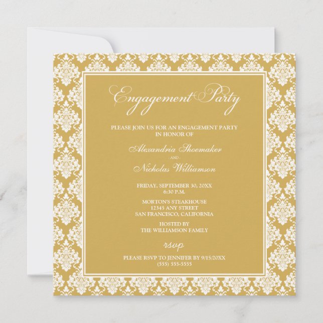 Invitation de la partie d'engagement étonnant à Da (Devant)