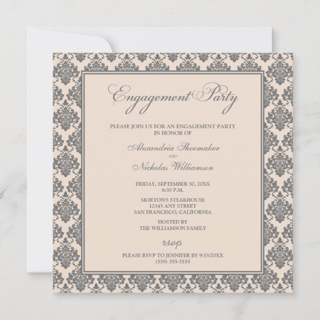 Invitation de la partie d'engagement étonnant pour (Devant)