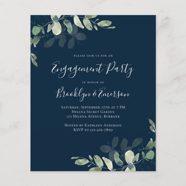 Invitation de la partie d'engagement Eucalyptus bu (Devant)