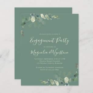 Invitation de la partie d'engagement Eucalyptus bu