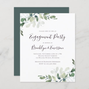 Invitation de la partie d'engagement Eucalyptus bu