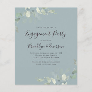 Invitation de la partie d'engagement Eucalyptus bu