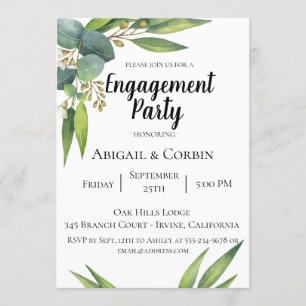 Invitation de la partie d'engagement Eucalyptus Fo