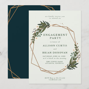invitation de la partie d'engagement géométrique f