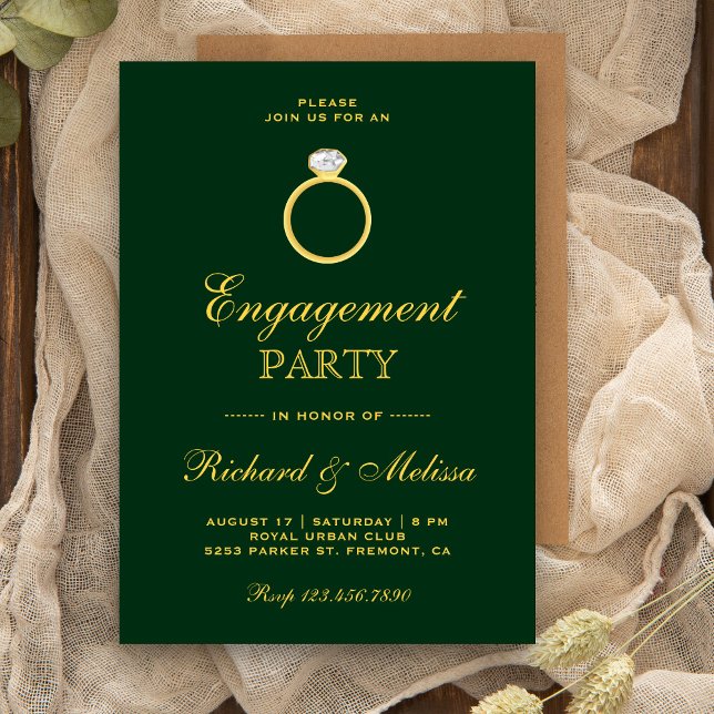 Invitation de la partie d'engagement Gold Diamond  (Créateur téléchargé)