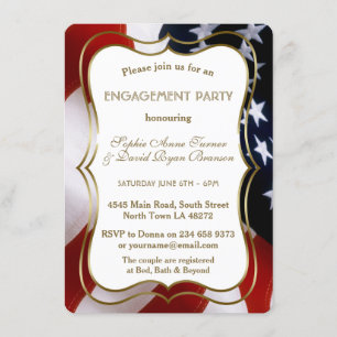 Invitation de la partie d'engagement Gold Flag Chi